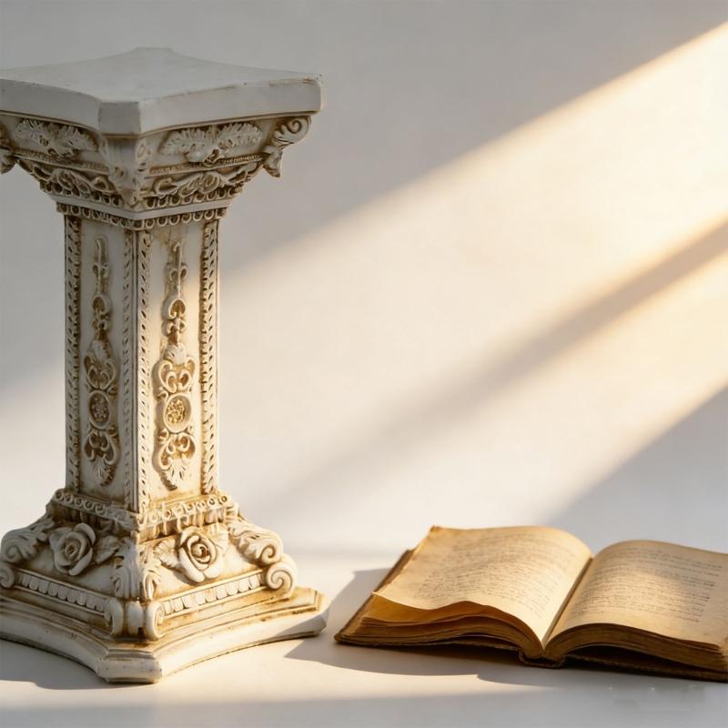 Roman Pillar Garden Statues Resin Roman Column Figurines Display Pedestal Stand Sculptures Garden Outdoor Indoor Decors