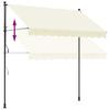 Vidaxl Markiza Zwijana, Kremowa, 300X150 Cm, Tkanina I Stal
