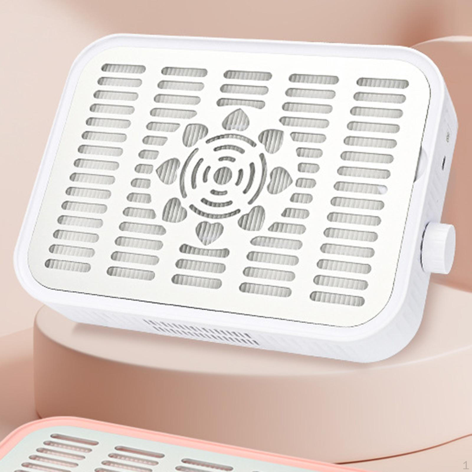 

Electric Nail Dust Collector Extractor Powerful Suction білий