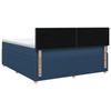 Box Spring Bed with Mattress and Headboard Blue 140 X 190 Cm Fabric