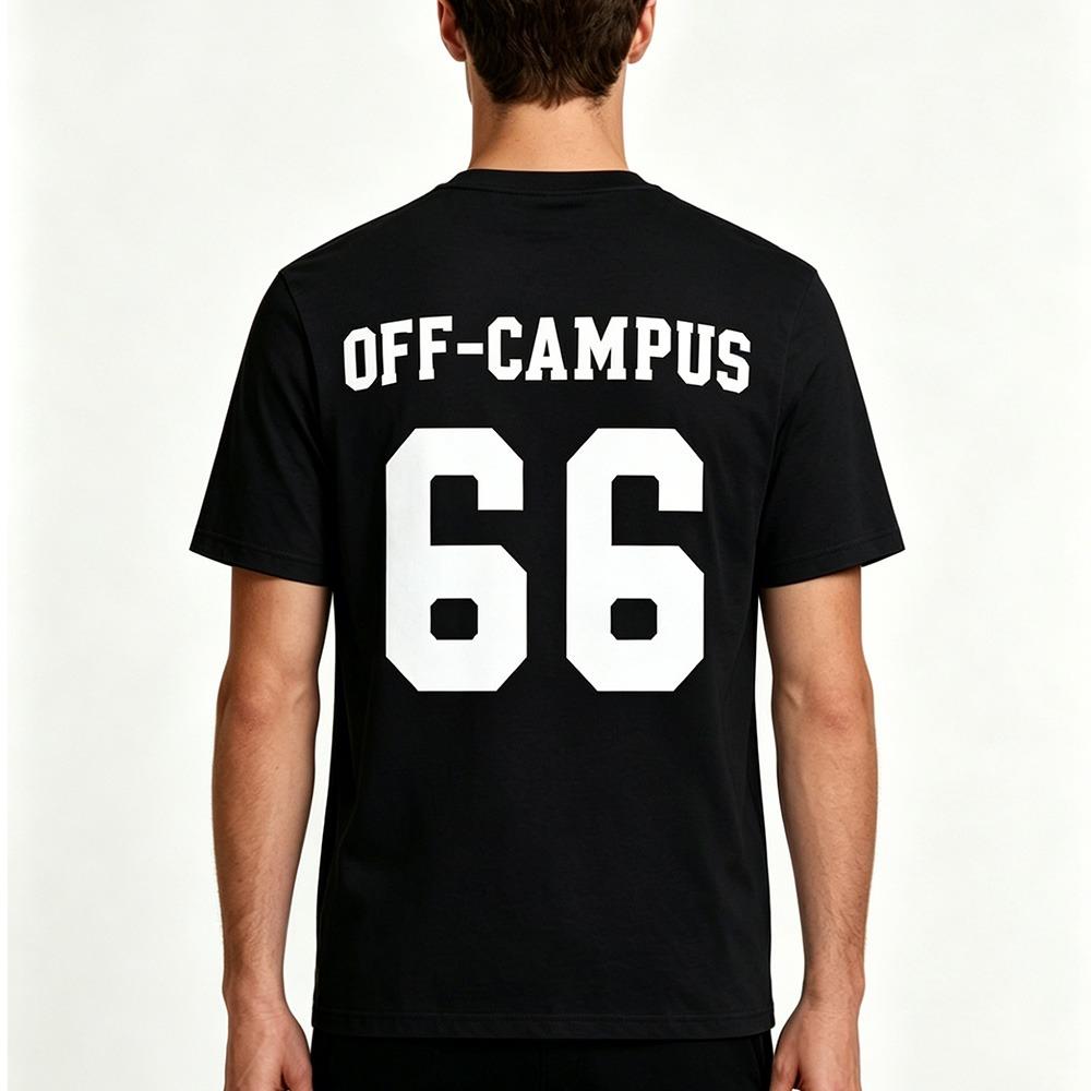 Off-Campus 66 Hockey Romance Shirt Off Campus High Quality Pure Cotton T Shirt Unisex Summer Round Neck Comfortable Short Sleeve S