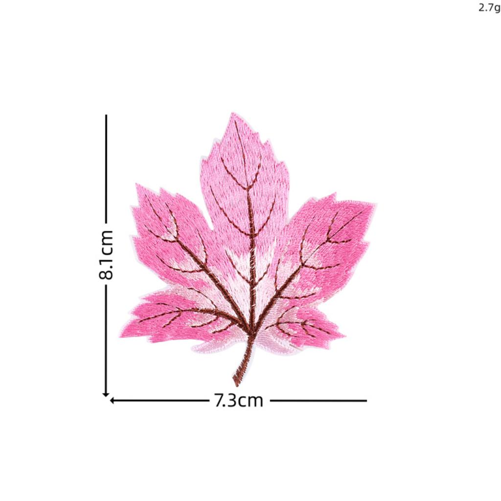 Maple Leaf Fabric Patches, Colorful Leaf Patches, Iron- Adhesive Backing