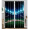 American Football Stadium Arena Night Spotlights Sky Bedroom Window Shade Curtains for Boys Men Teens Printed Living Room Drapes
