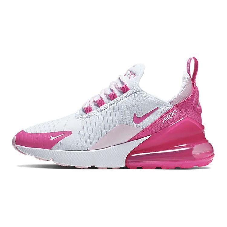 

Nike Air Max 270 Кожаные Спортивные Повседневные Низкие Детские Кроссовки для Бега Женские кроссовки для бега Розовый Белый CN7079-161 36