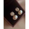 Ktlt/French style Retro Pearl Stud Earrings Women Light Luxury Niche Design High Sense Earrings Temperament Internet Celebrity Earrings Fashion