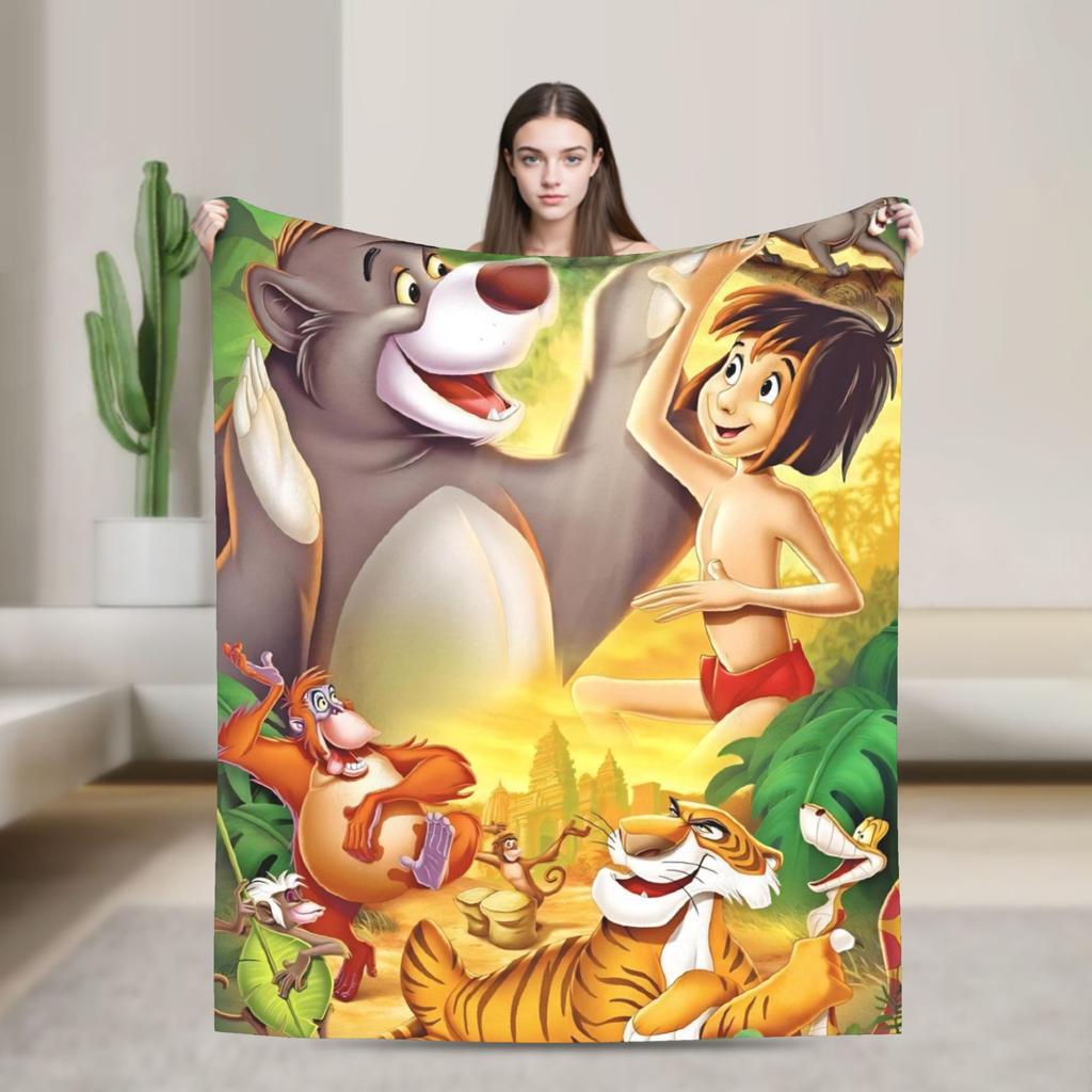 The Jungle Book Super Soft Blankets Picnic Plush Bedding Throws Street Trend Bedroom Flannel Bedspread Sofa Bed Cover