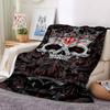 1pc Gothic Skull Crown Blanket, Lightweight Flannel Throw For Sofa, Bed, Travel, Camping, Livingroom, Office, Couch, Chair, And Bed,