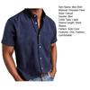 Men's Button Down Shirt Soft Vintage Short Sleeve T-Shirt Summer Casual Beach Fishing Tops with Pocket