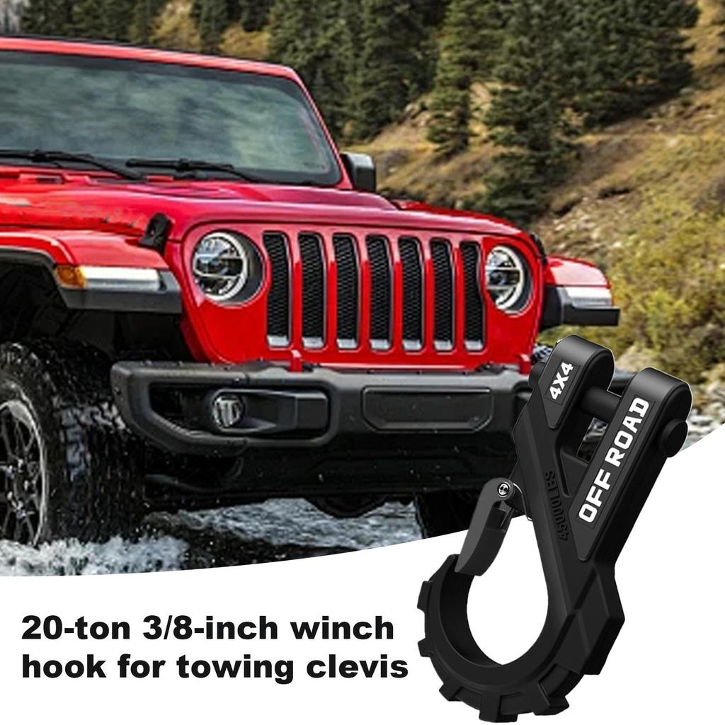 Safety Chain Hook, ATV Winch Hook, Steel Auto Tow Hook Tow Cluster Hook |