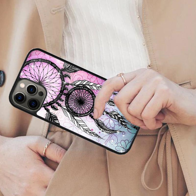 Retro Feather Dreamcatcher Magnetic Phone Case For APPLE iPhone 17 Air 16 14 13 12 Pro Max 15 Plus Wireless Charge MagSafe Cover