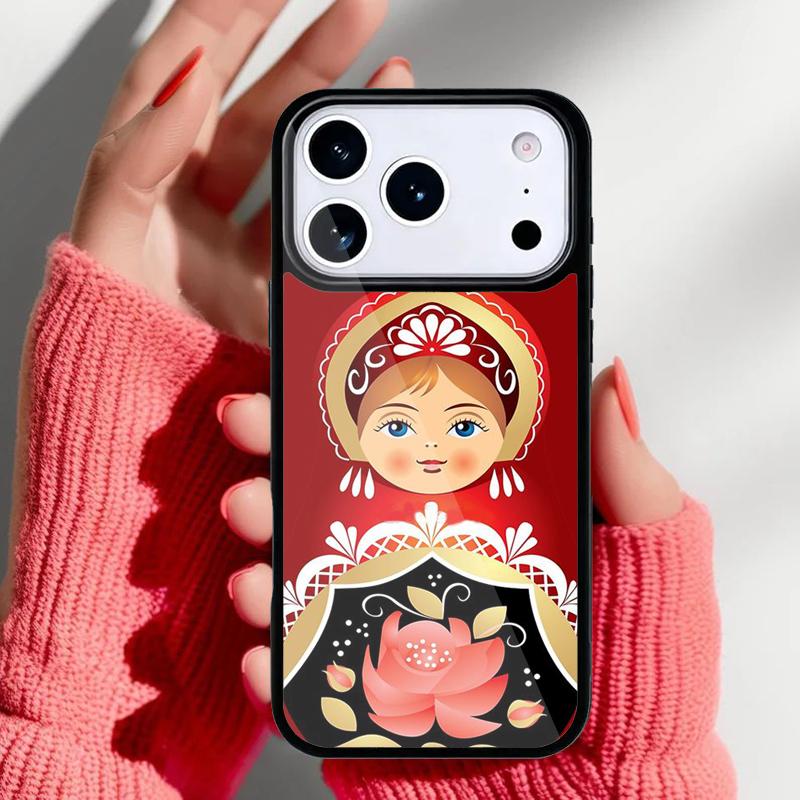 Cute Russian Dolls Matriochkas Phone Case for iPhone 17 16 15 14 13 Pro Max Back Cover for 12 11 Pro Coque