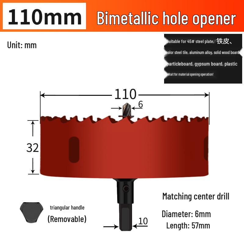Bimetal Multifunctional Hole Saw for Wood, Gypsum, Metal & Plastic