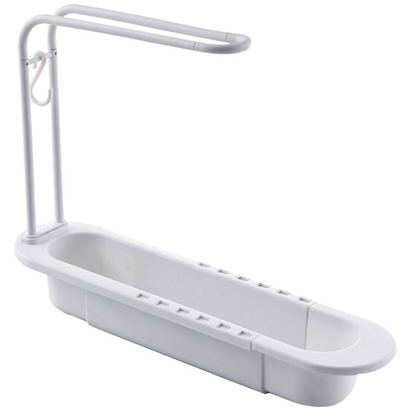 Kitchen Telescopic Sink Multifunctional Rack Storage For Dishwashing And Cleaning Supplies