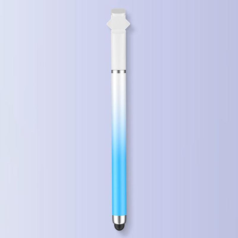 

3 в 1 стилус для планшета, мобильного телефона, емкостный сенсорный карандаш для Android-телефона, чехол для карандаша с подставкой синий