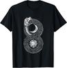 Ouroboros Snake Graphic Tee with Magical Geometric Design