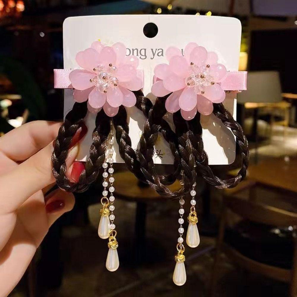 Duckbill Clip Wig Braid Head Wear Children Hair Clip Ancient Style  Hairpin Women Hair Accessories