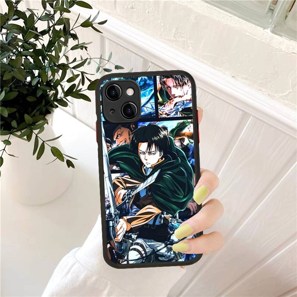 Hot Anime Attack On Titan Phone Case For IPhone 14 11 12 13 Mini Pro Max 8 7 Plus X XR XS MAX Translucent Matte Cover
