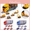 Premium Quality 7pcs Kid Toy Large Construction Truck Excavator Digger Demolition Vehicle Car Uk With Light And Sound Features