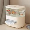 Dispensator de șervețele inovator în stil acvariu, cu capac detașabil pentru decorare cu plante sau pești, întreținere fără efort, accesoriu pentru decorarea casei și biroului