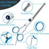 Pet Grooming Scissors Round Head Professional Stainless Steel Dog Hair Scissors Durable Pet Shears Animal Cutting Portable Set