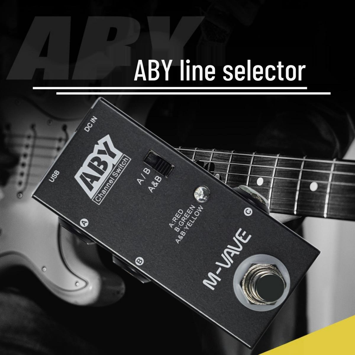 M-VAVE Guitar ABY Line Selector: Pro Electric Guitar Amp Switch & Signal Splitter for Performances ABY
