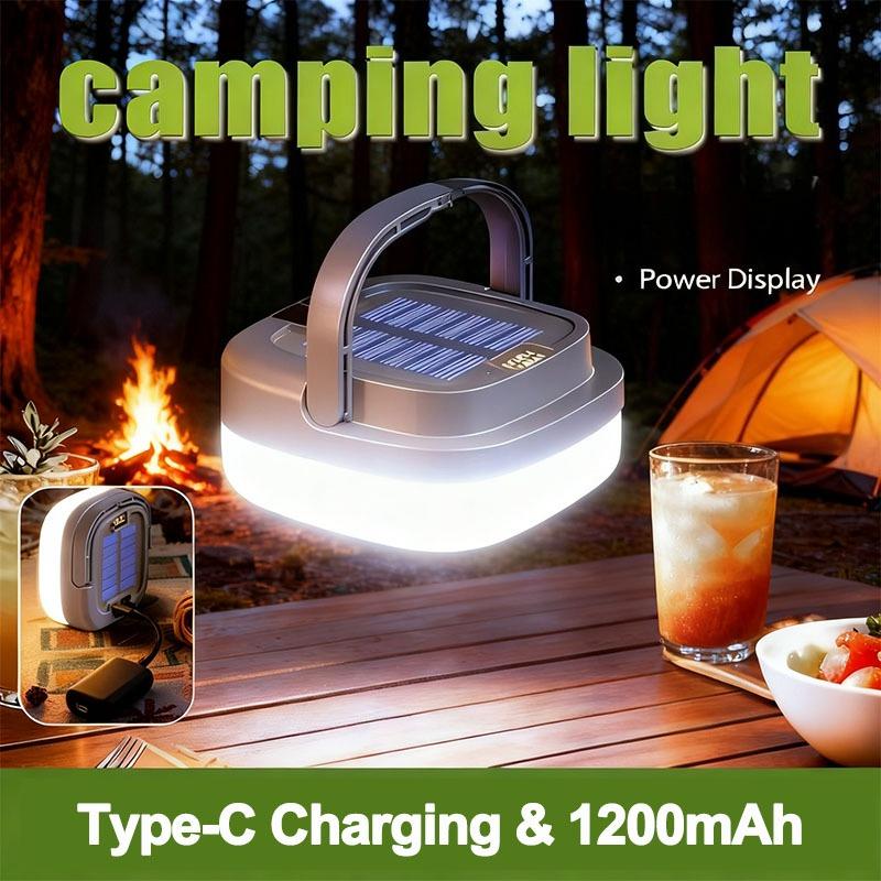 Outdoor Garden Tent Digital Display Solar Camping Light with 5 Modes for Fast Charging and Overcharge Protection, Specifically Designed for Camping