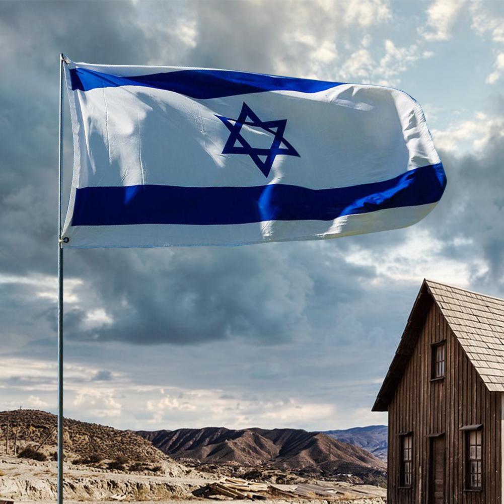 1/2PCS Israel National Flag 90X150cm Hanging Polyester ISR IL Israeli National Flags Banner Home Garden Decoration
