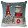 Pillow Cushion Cover Linen Santa Claus Pillow Cover Linen Material