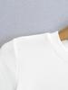 2025 Summer Kardashian Style Ribbed Short Sleeve Top - Solid Color & Sexy Round Neck