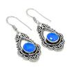 Blue Chalcedony Gemstone 925 Silver Jewelry Earring 1.65 "