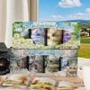 ZABC Four Seasons Ukiyo-e Scenery PET Tape for Journal Decoration: DIY Collage Material, 2 Styles
