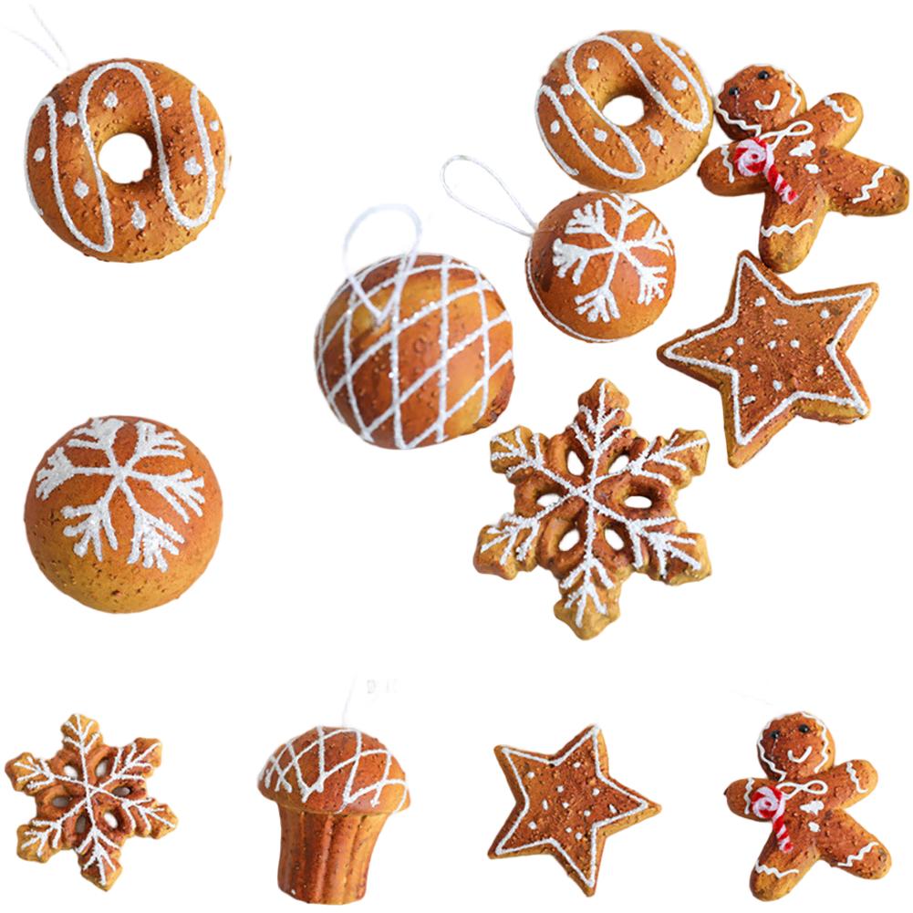 Holiday Foam Ornaments Set of 6 Featuring Snowflake Star Cookie Man Ball for Christmas Tree Decoration and DIY Crafts