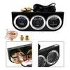 52mm 24V Triple Gauge Cluster Compact Design Fits 52mm Dashboard Cutout Water Temp Oil Pressure Fuel Level Metal