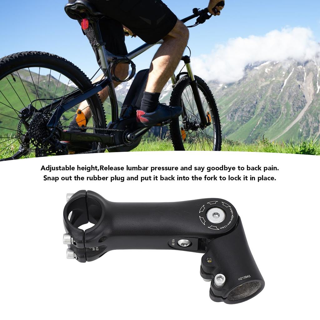 Adjustable Bike Stem 90 Degree Aluminum Alloy Bike Handlebar Riser Extender for Mountain Bikes 28.6x31.8/110