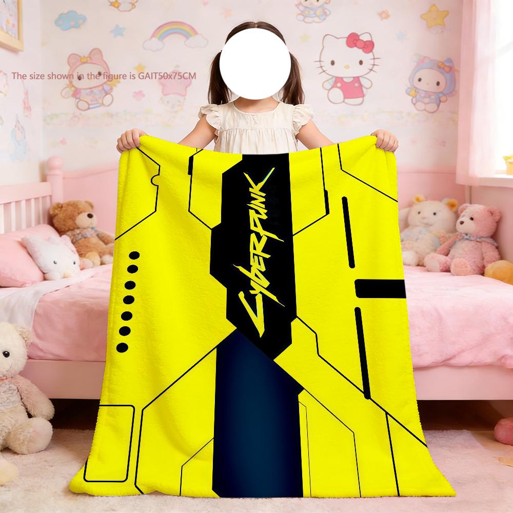 COOL-C-Cyberpunk E-Edgerunners Blanket For Soft Throw Blanket for Picnic Bed Sofa Home Bedroom Cozy Warm Comfortable