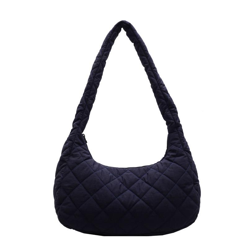 Autumn and winter new diamond shoulder bag casual women's messenger bag large capacity girls fashion casual round neck tote bag