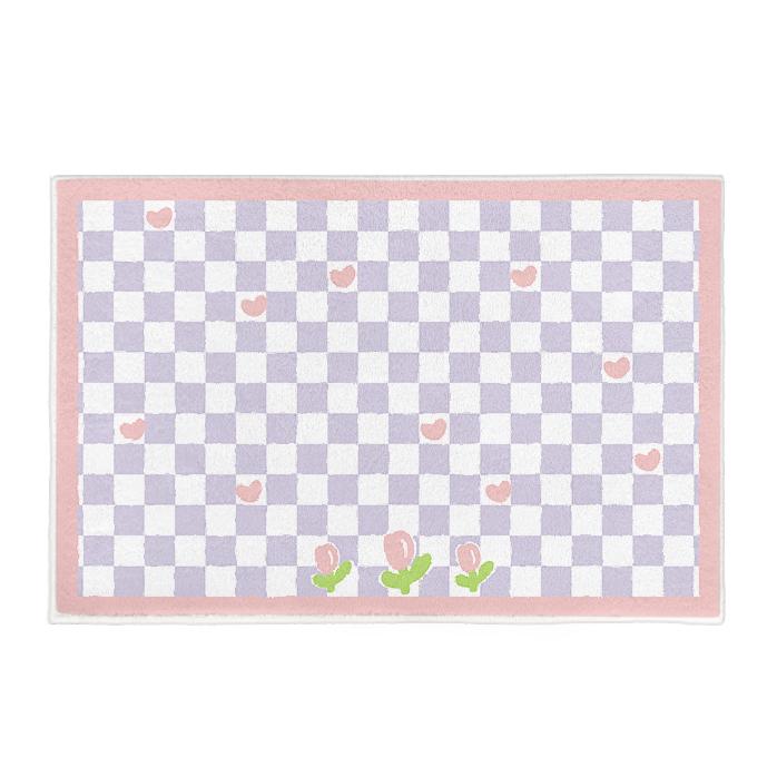 Fashion simple girl bedroom bedside carpet modern living room bedroom popular pattern carpet Checkerboard Large Area Carpets