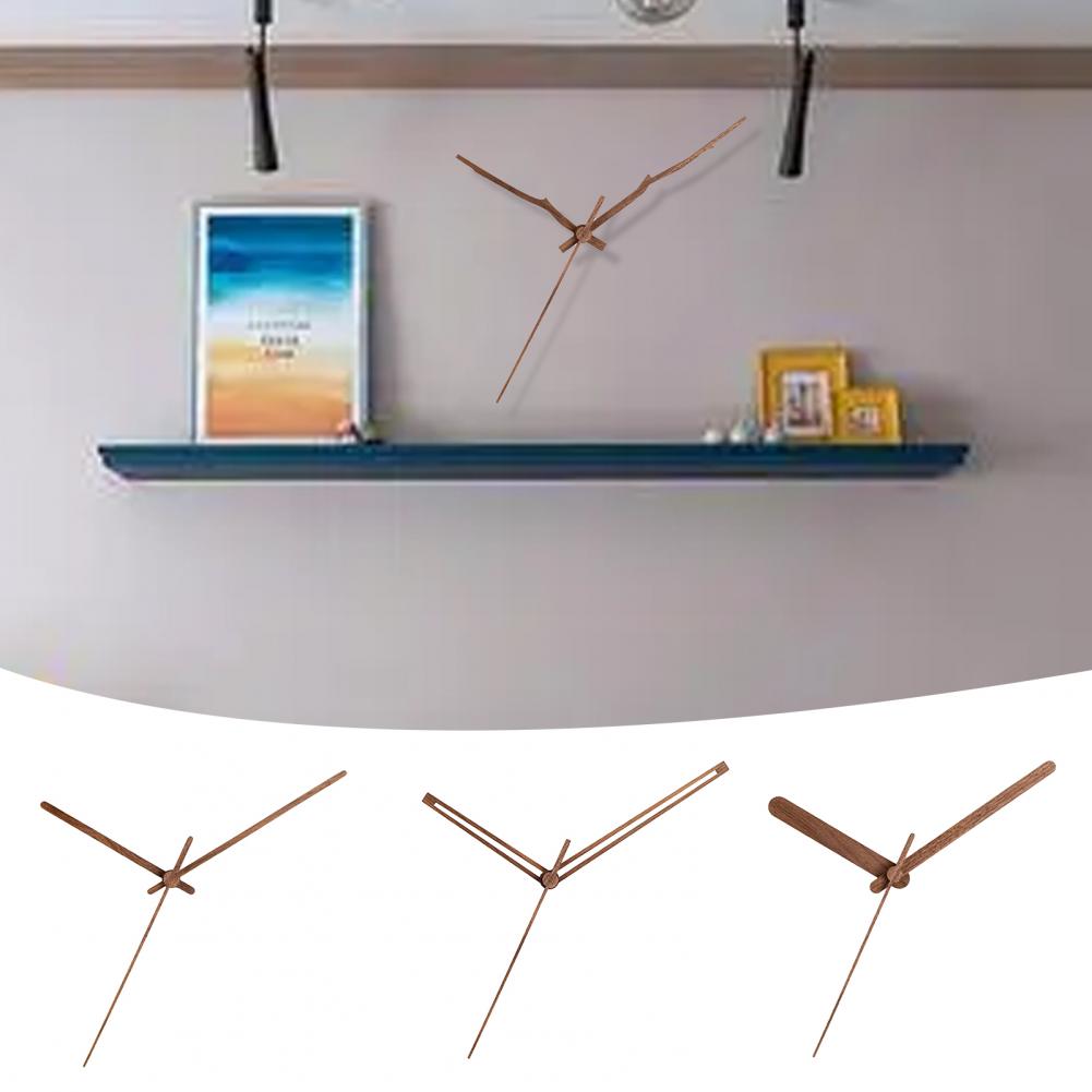 3Pcs/Set Durable Wall Clock Hands Long Clock Hands Solid Wood Repair Parts Wall Clock Hands Insert Kits