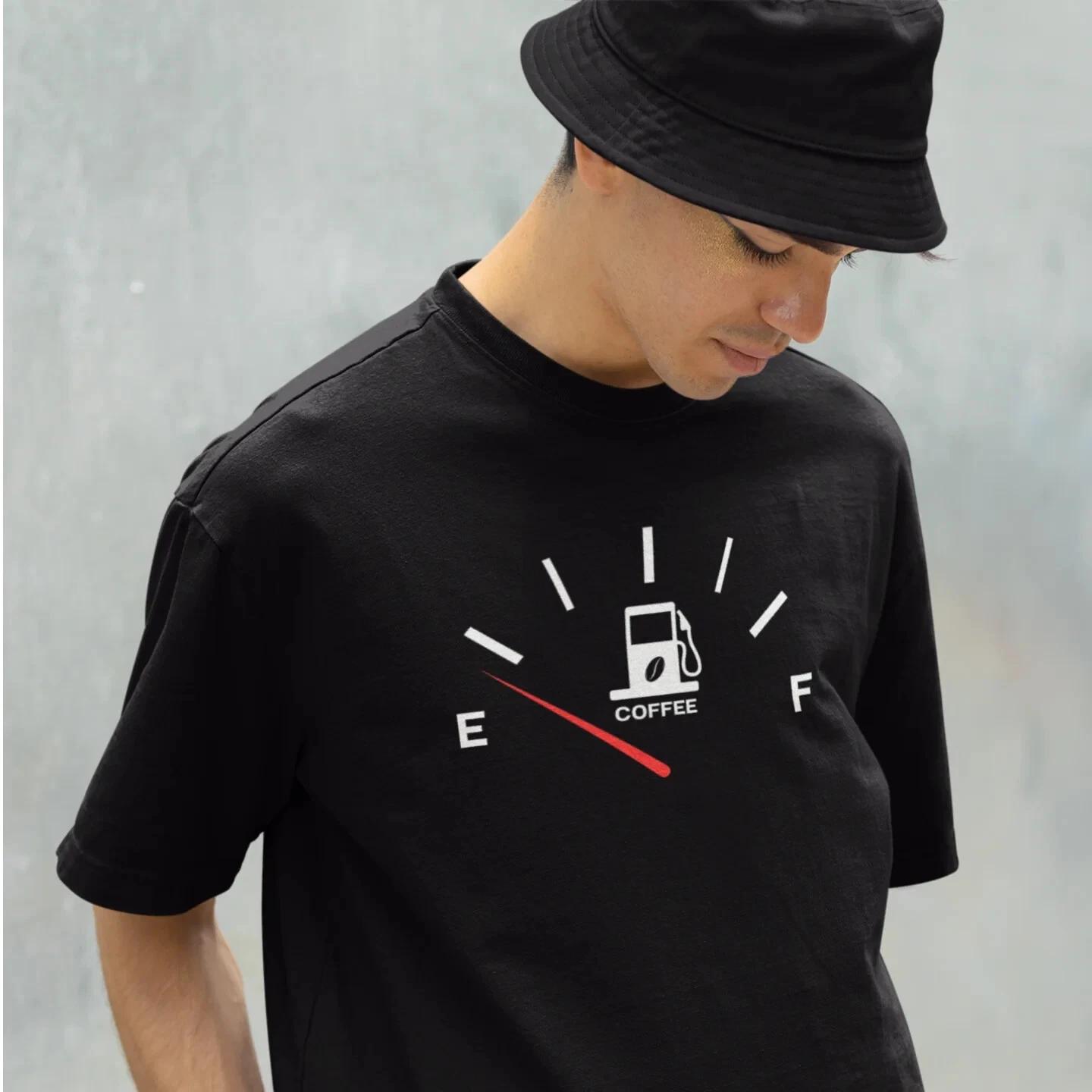 Men’s Coffee Lover Graphic Printed Classic Fit Round Neck T-Shirt Premium Cotton 3XL