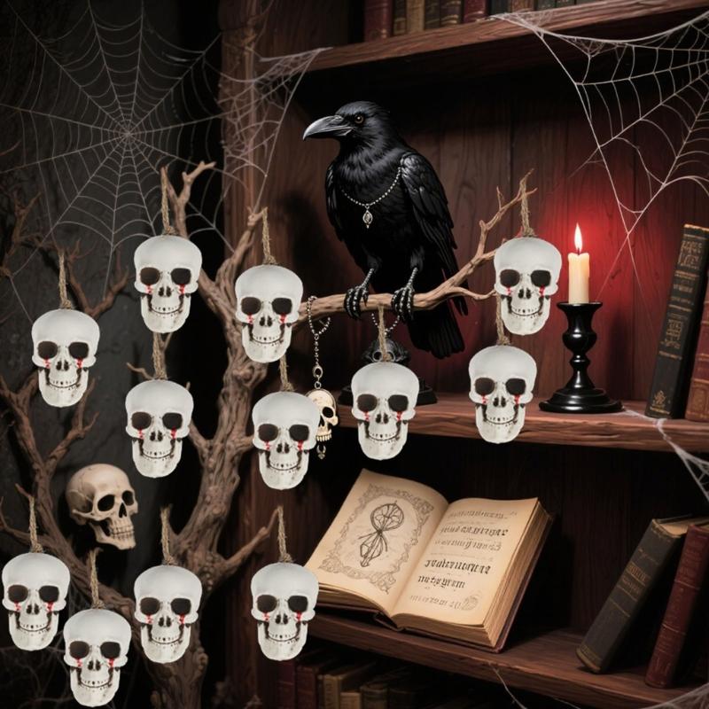 Dripping Skeleton Ornament With Halloween Ornament For Dining Room Porch Theme