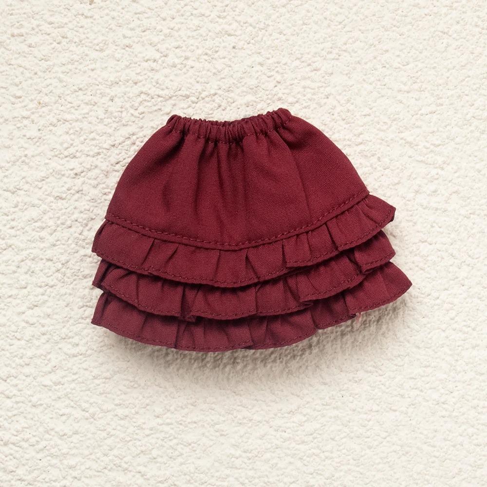 Roupas Blythe Saia Plissada Xadrez Top Tomara-que-caia Vestido de Tule Conjunto Saia com Babados para bonecas Licca Azones Ob22 Ker YMY acessórios