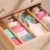 2/4pcs Bamboo Drawer Divider, Adjustable Expandable Drawer Divider, Bedroom Kitchen Drawer Storage Divider