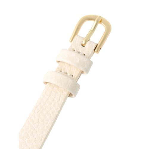Maison De Fleur Women's Leather-Look Belt Watch, Ivory