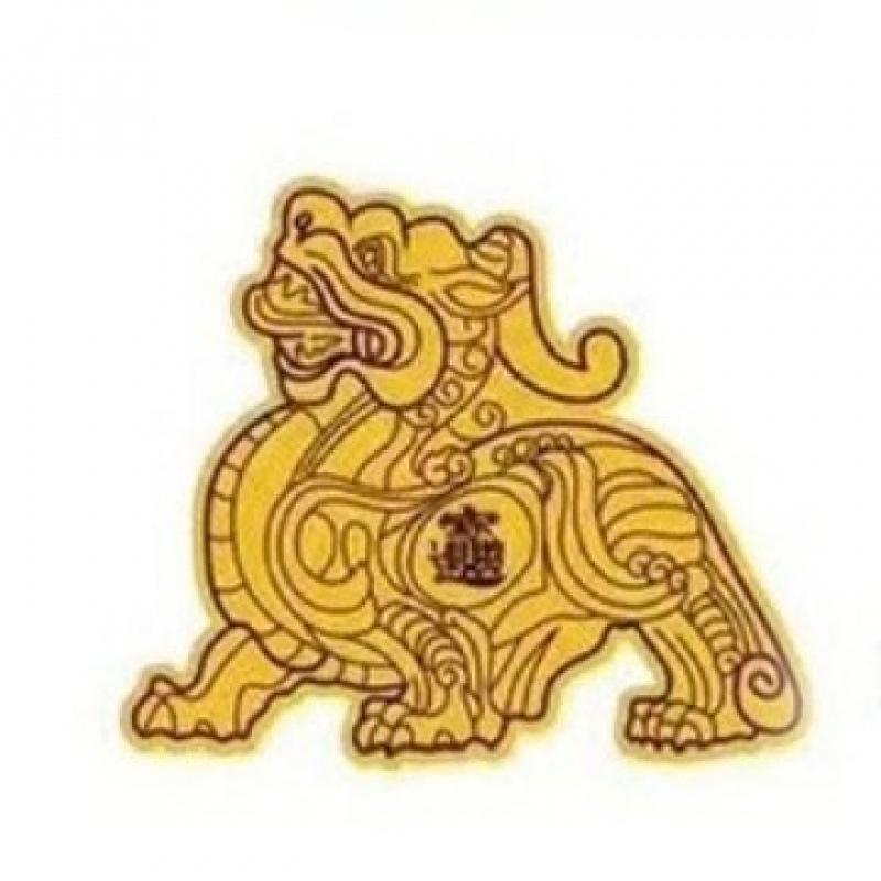 Pure Gold Fortune Maneki-neko and Pixiu Wealth God Phone Sticker Omamori