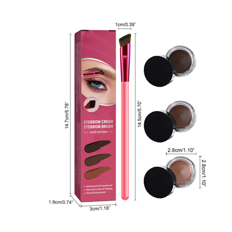 Multifunctional Eyebrow Brush Set Portable Eyebrow Brush Brow Paste Angled Wild Eyebrow Eye Shadow Contour Makeup Brush