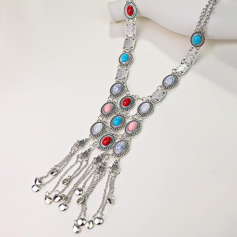 Retro Ethnic Style Long Tassel Sweater Chain Exaggerated Women's Bohemian Chain