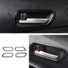 Inner Door Handle 4pc Frame Trim Steel Carbon Fiber For Toyota Corolla -