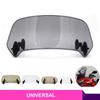 ZSADZS Universal Motorcycle Rise Adjustable Windscreen Extension Windshield Spoiler Air Deflector (Large Transparent)