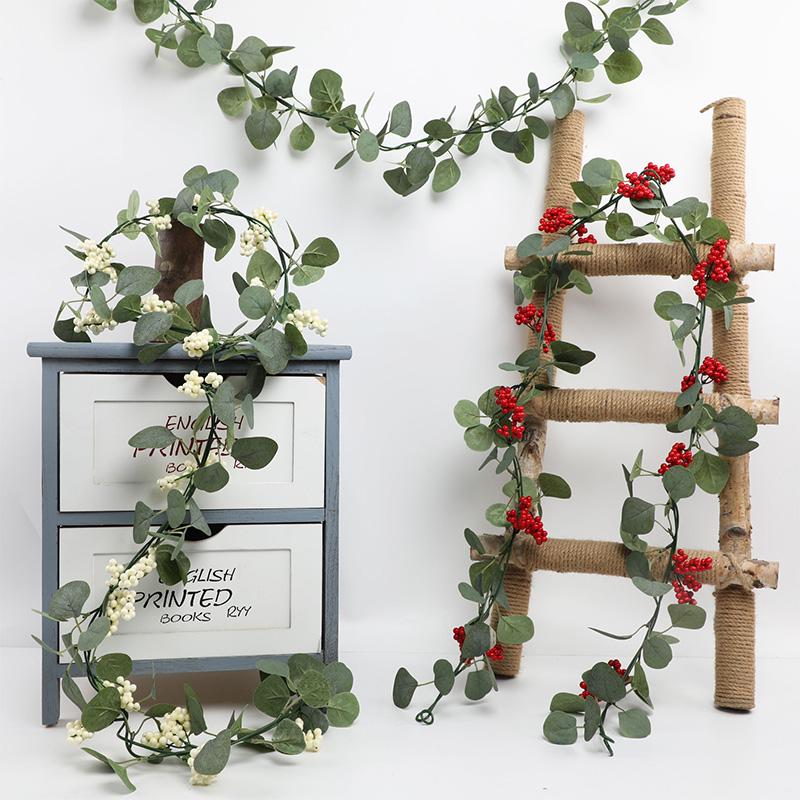 

1 шт., подвесной декор, поддельные растения, свадебная вечеринка, листья эвкалипта, уличный декор, искусственный ротанг