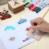 10/20pcs Wooden DIY Drawing Template Templates with Markes, Children's Drawing Template Drawing Tool Set 10/20pcs Wooden DIY Drawing